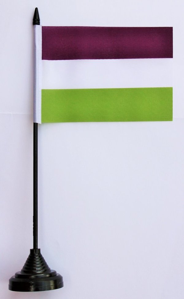 Tischfahne Genderqueer  mit Fuss 15 x 22 cm