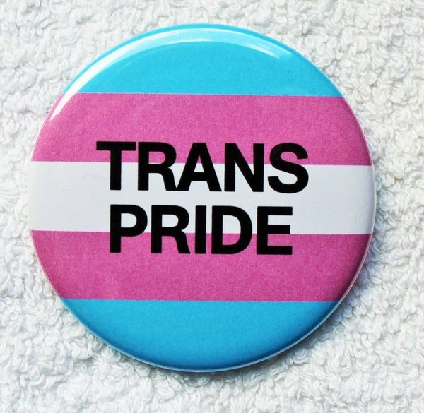 Großer Transgender Button TRANS PRIDE