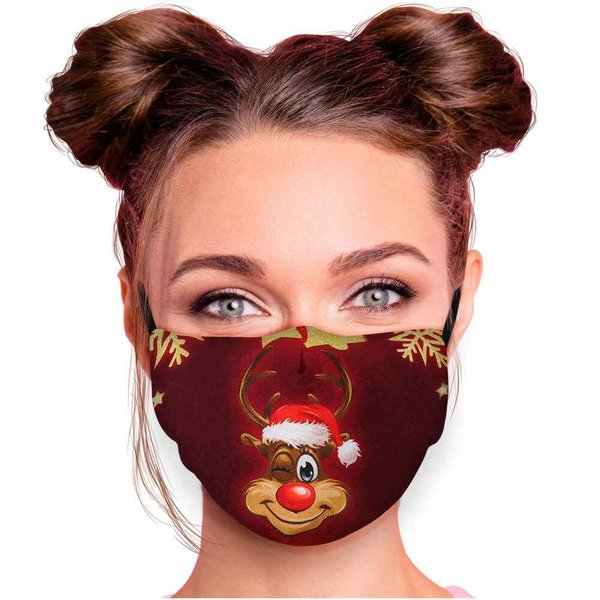 Unisex Weihnachts Mund Gesichtsmaske Waschbar