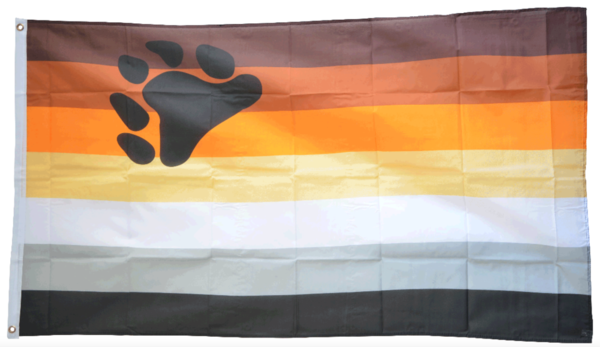 Hochwertige, wetterfeste Bear Pride Flagge M 60 x 90 cm