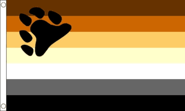 Hochwertige, wetterfeste Bear Pride Flagge M 60 x 90 cm