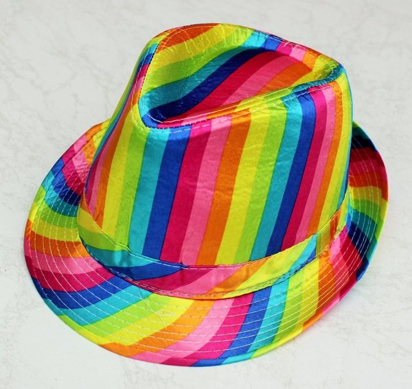 Regenbogen - Hut mit glänzender Oberfläche