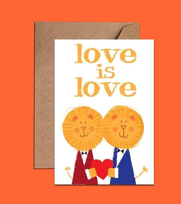 LOVE IS LOVE PRIDE GAY LOVE CARD